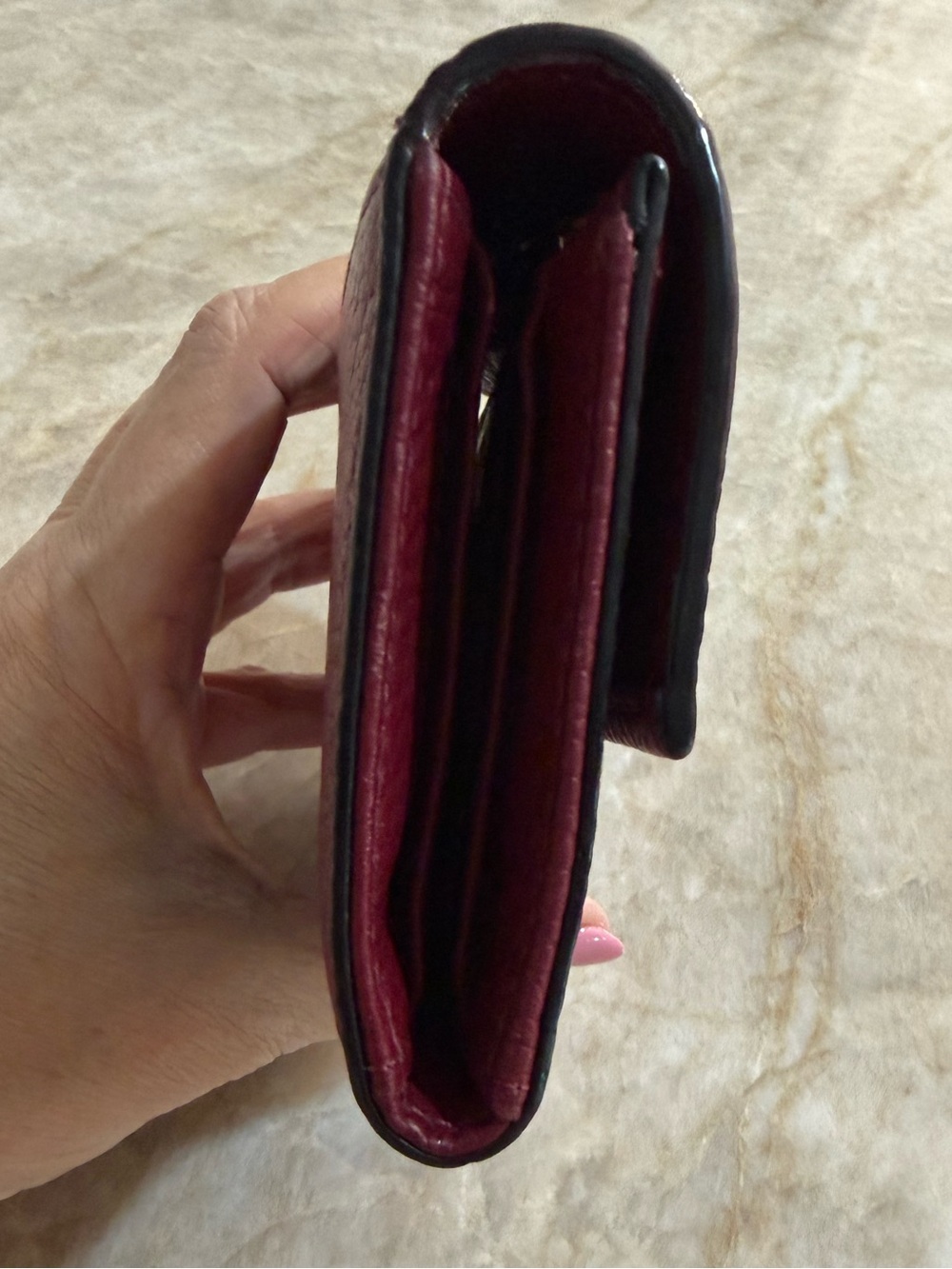 Kate Spade Jackson Street Meredith Wallet in Fig Jam Red GUC - Picture 13 of 16